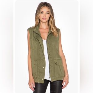 Current/Elliott The Leisure Vest Army Green Utility Military Vest Size 2 (M)